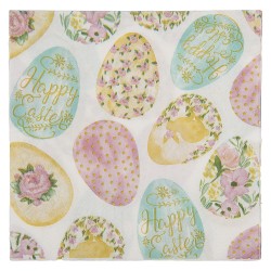 Clayre & Eef Servietten Papier 20er Set 33x33 cm Weiß Papier