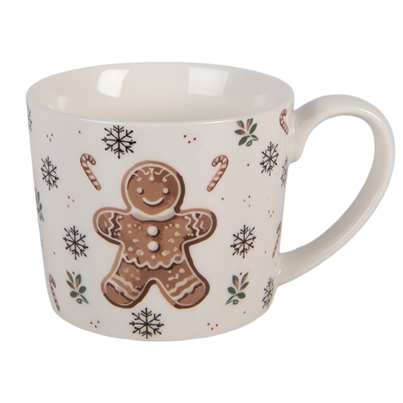 Clayre & Eef Mug 275 ml White Porcelain