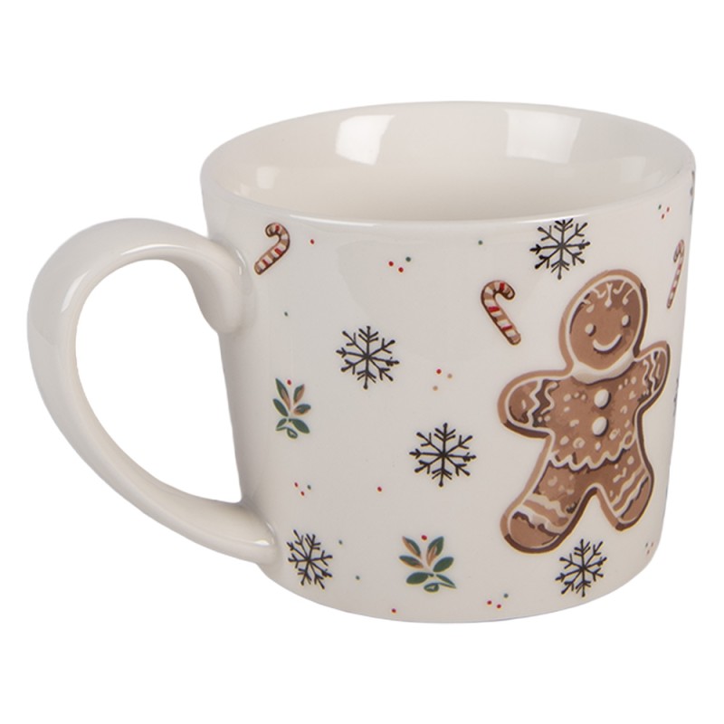 Clayre & Eef Mug 275 ml White Porcelain