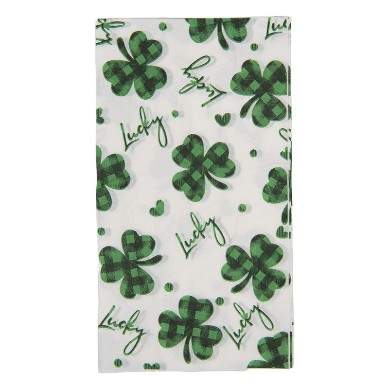 Clayre & Eef Serviettes Papier set de 20 33x40 cm Blanc Papier