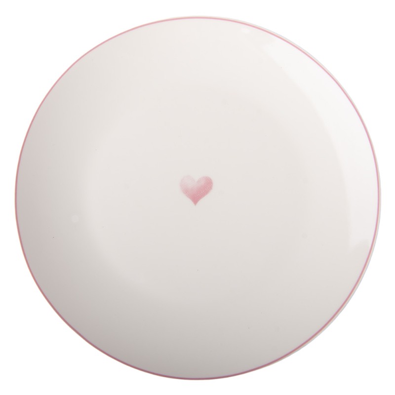 Clayre & Eef Breakfast Plate Ø 20 cm White Porcelain