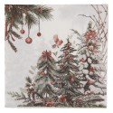 Clayre & Eef Napkins Paper Set of 20 33x33 cm White Paper