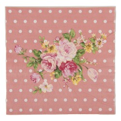 Clayre & Eef Tovaglioli Carta set di 20 33x33 cm Rosa Carta