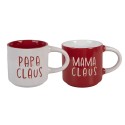 Clayre & Eef Mok Set van 2 400 ml Wit Porselein