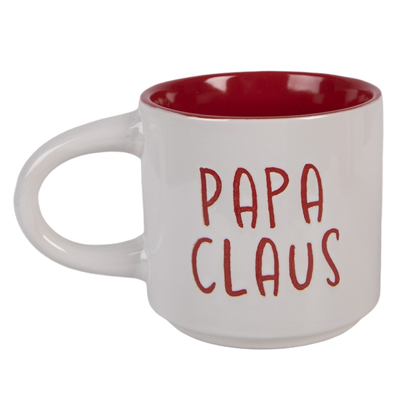 Clayre & Eef Mok Set van 2 400 ml Wit Porselein