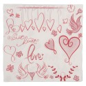 Clayre & Eef Tovaglioli Carta set di 20 33x33 cm Bianco Carta