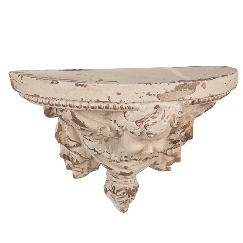 Clayre & Eef Wall Decoration 33x14x21 cm Beige Ceramic material