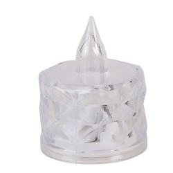 Clayre & Eef Waxinelichthouder met LED 4x5 cm Transparant Kunststof