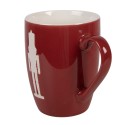 Clayre & Eef Tasse 2er Set 350 ml Rot Porzellan