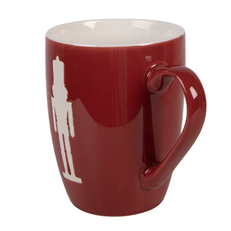 Clayre & Eef Tasse 2er Set 350 ml Rot Porzellan
