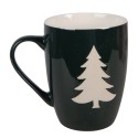 Clayre & Eef Tasse 2er Set 350 ml Rot Porzellan