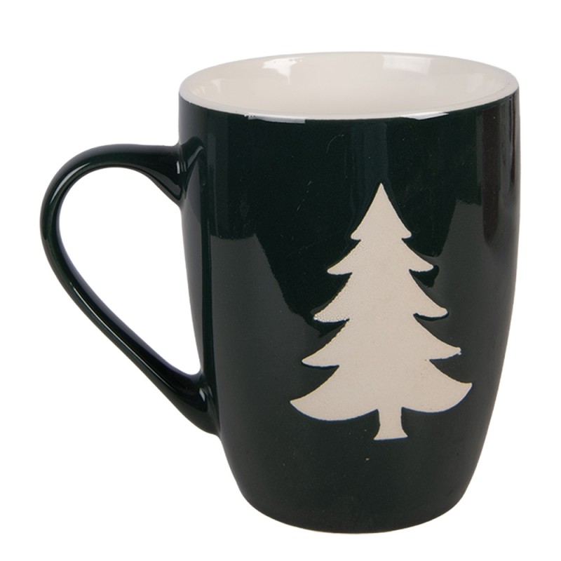 Clayre & Eef Tasse 2er Set 350 ml Rot Porzellan