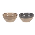 Clayre & Eef Soup Bowl Set of 2 450 ml Beige Porcelain