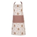 Clayre & Eef Küchenschürze 70x85 cm Beige Baumwolle Pfefferkuchenmann