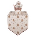 Clayre & Eef Tafelloper 50x160 cm Beige Katoen Gingerbread man