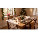 Clayre & Eef Tafelloper 50x160 cm Beige Katoen Gingerbread man