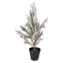 Clayre & Eef Mini Artificial Christmas Tree 20x20x60 cm White Plastic
