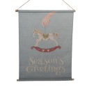 Clayre & Eef Wall Tapestry 76x3x97 cm Blue Textile