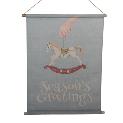 Clayre & Eef Wall Tapestry 76x3x97 cm Blue Textile