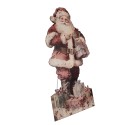 Clayre & Eef Decorative Figurine Santa Claus 50x2x96 cm Red Metal