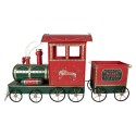 Clayre & Eef Kerstdecoratie Beeld Trein 280x75x135 cm Rood Metaal