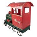 Clayre & Eef Kerstdecoratie Beeld Trein 280x75x135 cm Rood Metaal