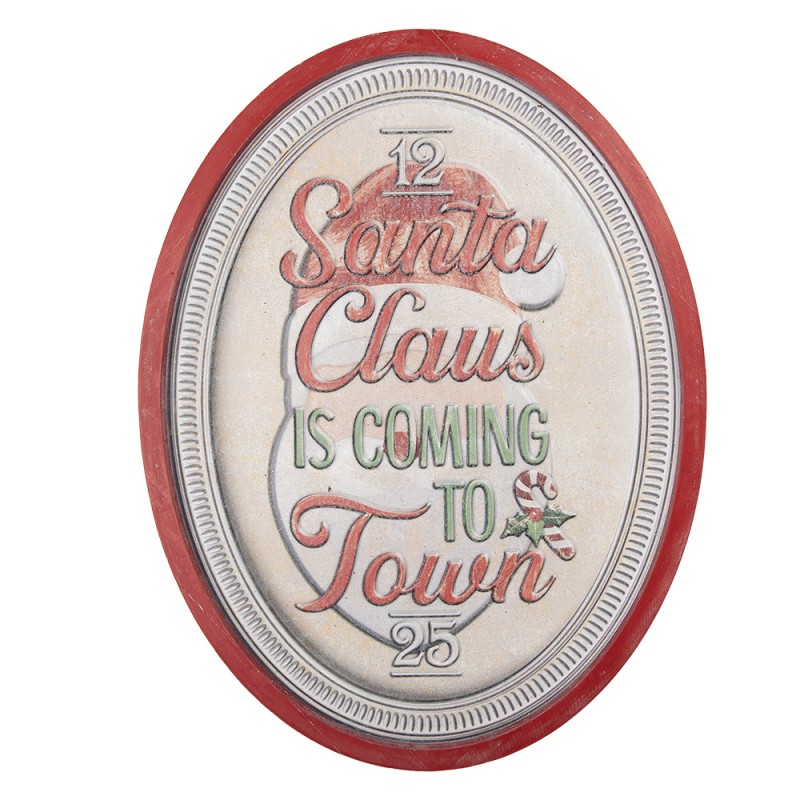 Clayre & Eef Text Sign 62x2x47 cm Beige Metal
