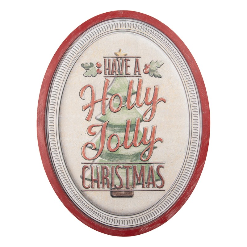 Clayre & Eef Text Sign 62x2x47 cm White Metal
