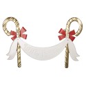 Clayre & Eef Text Sign Candy Cane 91x5x59 cm Red Metal