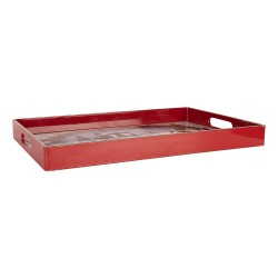 Clayre & Eef Tray 41x26x4 cm White Plastic