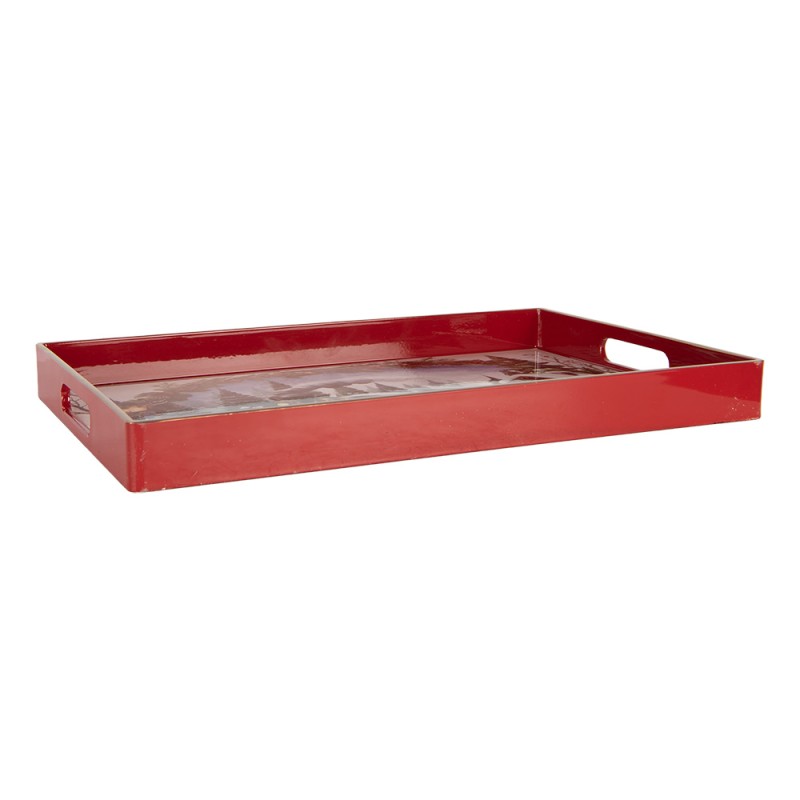 Clayre & Eef Tray 41x26x4 cm White Plastic