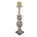 Clayre & Eef Candelabro 13x13x50 cm Beige Materiale ceramico