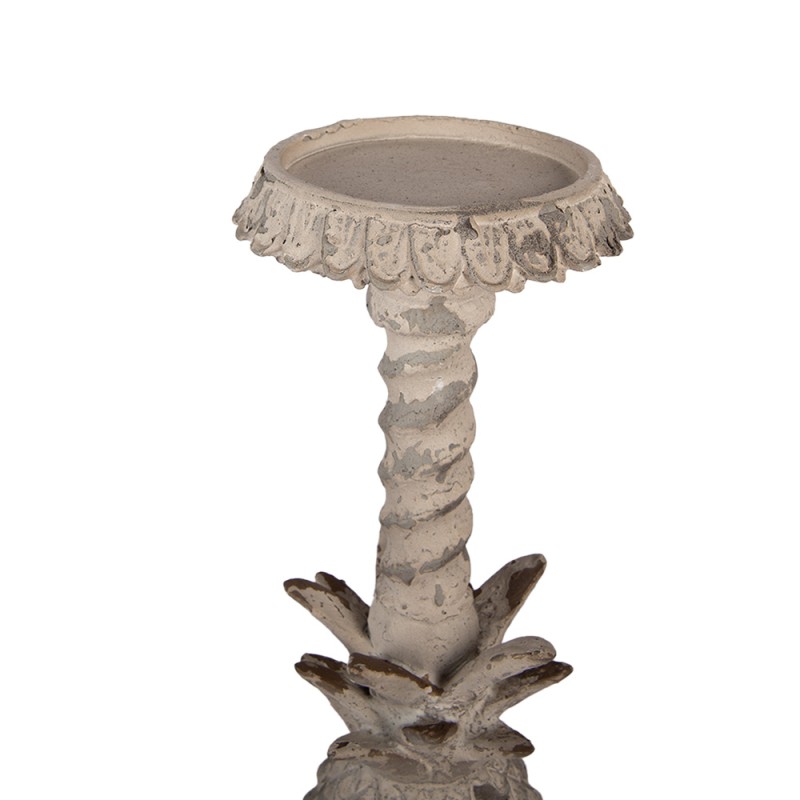 Clayre & Eef Candelabro 11x11x41 cm Beige Materiale ceramico