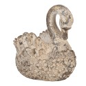 Clayre & Eef Image de décoration Cygne 18x11x17 cm Beige Matériau céramique