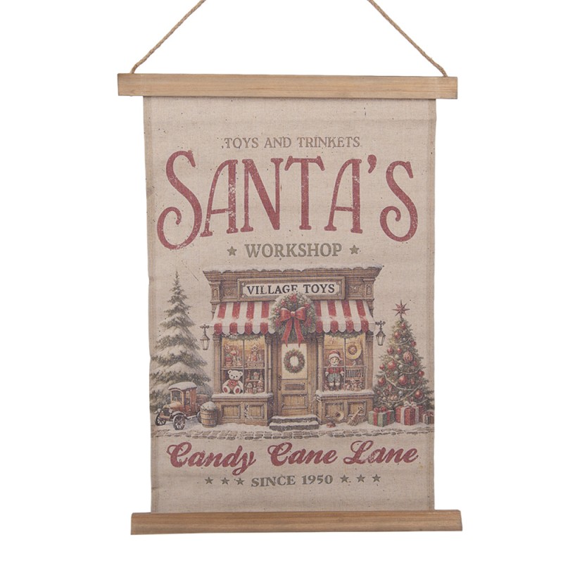 Clayre & Eef Wall Tapestry 40x2x60 cm Beige Textile