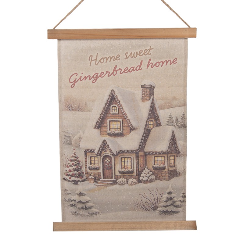 Clayre & Eef Wall Tapestry 40x2x60 cm Beige Textile