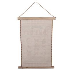Clayre & Eef Wall Tapestry 40x2x60 cm Beige Textile