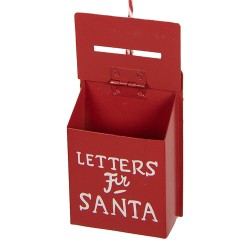 Clayre & Eef Christmas Ornament Mailbox 5x3x8 cm Red Metal