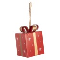 Clayre & Eef Christmas Ornament Gift 5x5x8 cm Red Metal