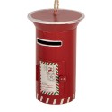 Clayre & Eef Christmas Ornament Mailbox Ø 7x11 cm Red Metal