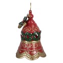Clayre & Eef Décoration de Noël Image Sonnettes Ø 21x29 cm Rouge Métal