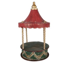 Clayre & Eef Décoration de Noël Image Ø 27x48 cm Rouge Métal