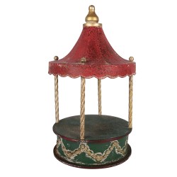 Clayre & Eef Décoration de Noël Image Ø 27x48 cm Rouge Métal
