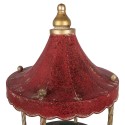 Clayre & Eef Décoration de Noël Image Ø 27x48 cm Rouge Métal