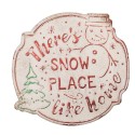 Clayre & Eef Text Sign 40x1x39 cm White Metal