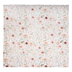 Clayre & Eef Tafelkleed 100x100 cm Beige Katoen