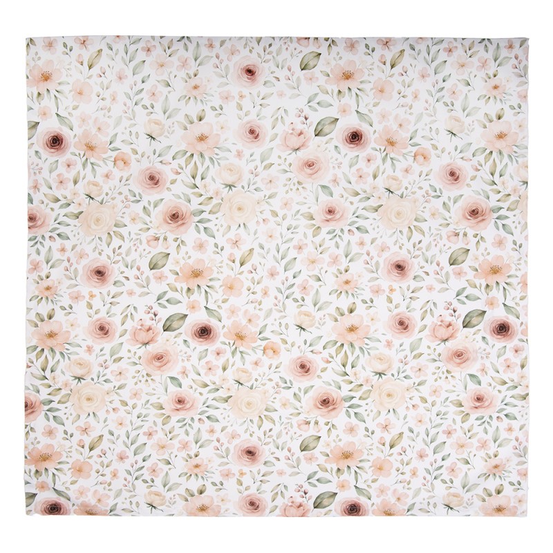 Clayre & Eef Tafelkleed 100x100 cm Beige Katoen