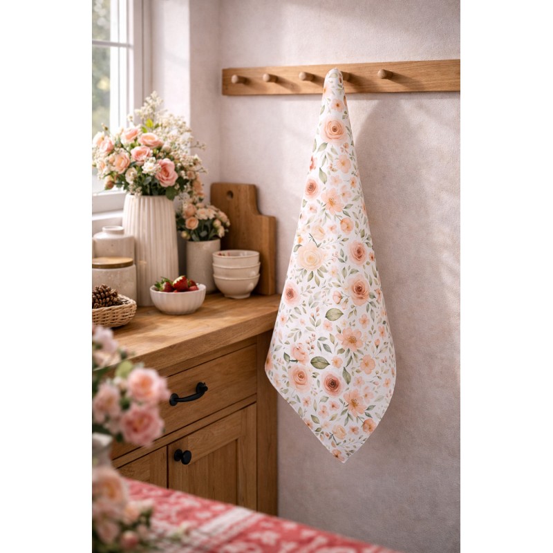 Clayre & Eef Geschirrtuch 50x70 cm Beige Baumwolle
