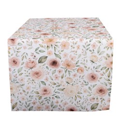 Clayre & Eef Tafelloper 50x140 cm Beige Katoen