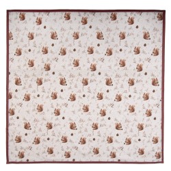 Clayre & Eef Tafelkleed 100x100 cm Beige Katoen